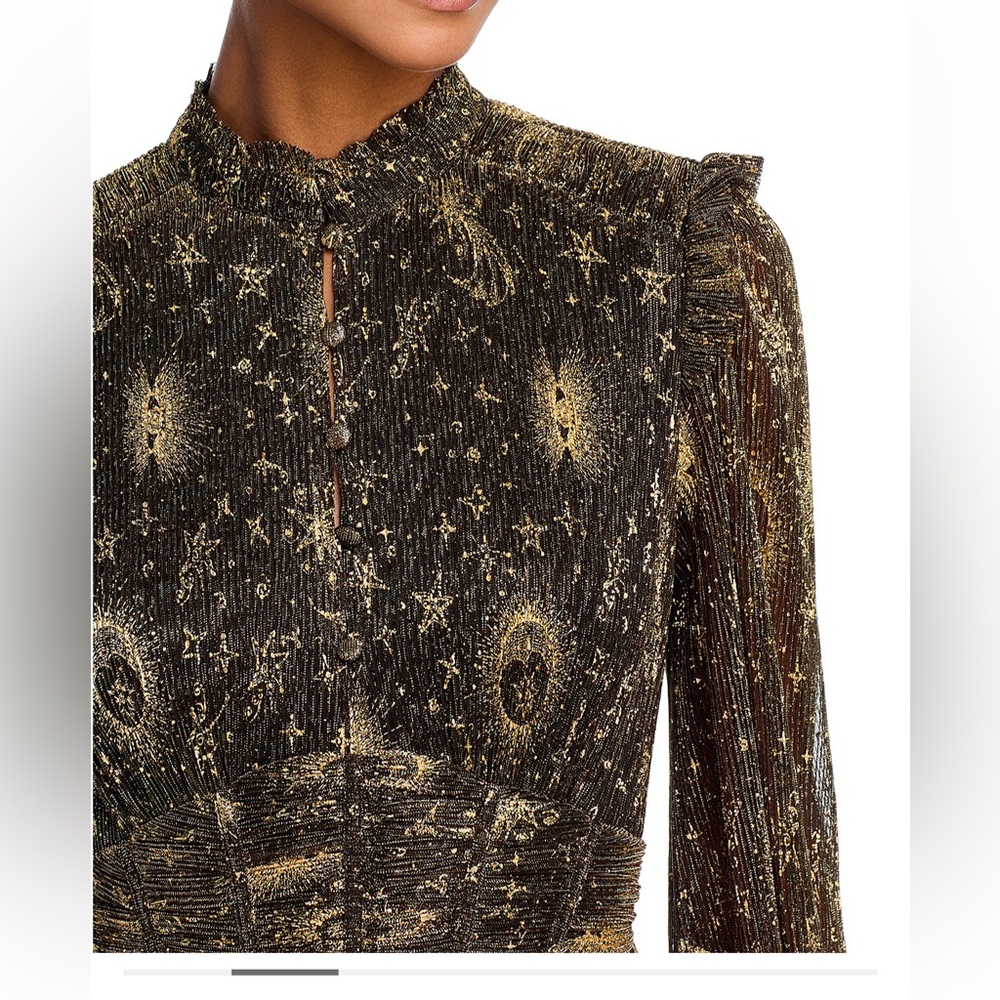 Wicked X Aqua Celestial gold/black dress - Picture 5 of 7
